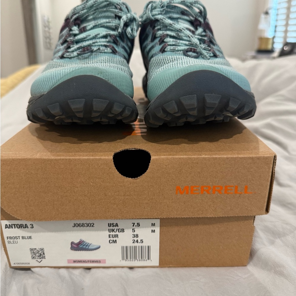 Merrell Antora 3 Teal and Black Trail Shoes